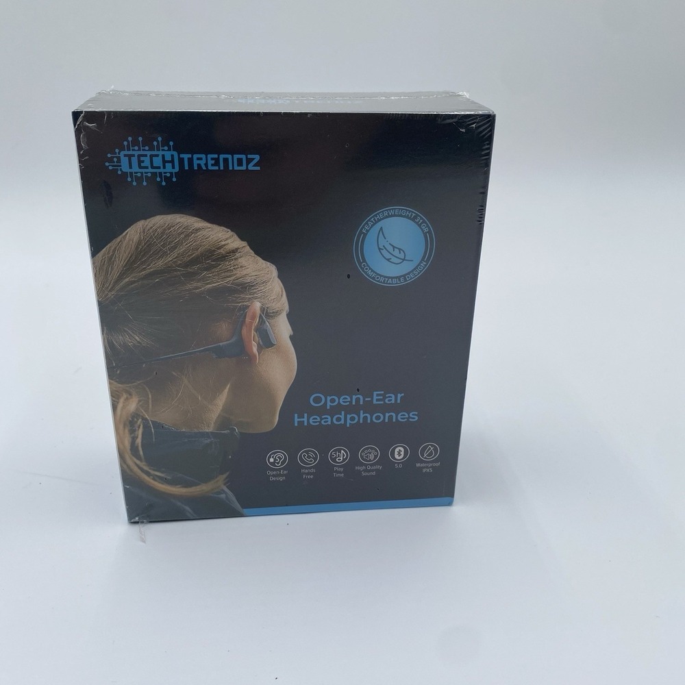 New In Box Tech Trendz Open-Ear Headphones Blue Tooth